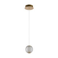LED SVJETILJKA VISEĆA    14/14/150 cm    Cintra  - zlatne boje/prozirno, Romantično / ladanjski, metal/plastika (14/14/150cm)