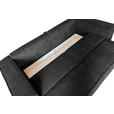 BIGSOFA in Flachgewebe Schwarz  - Chromfarben/Schwarz, KONVENTIONELL, Textil/Metall (256/68/122cm) - Carryhome