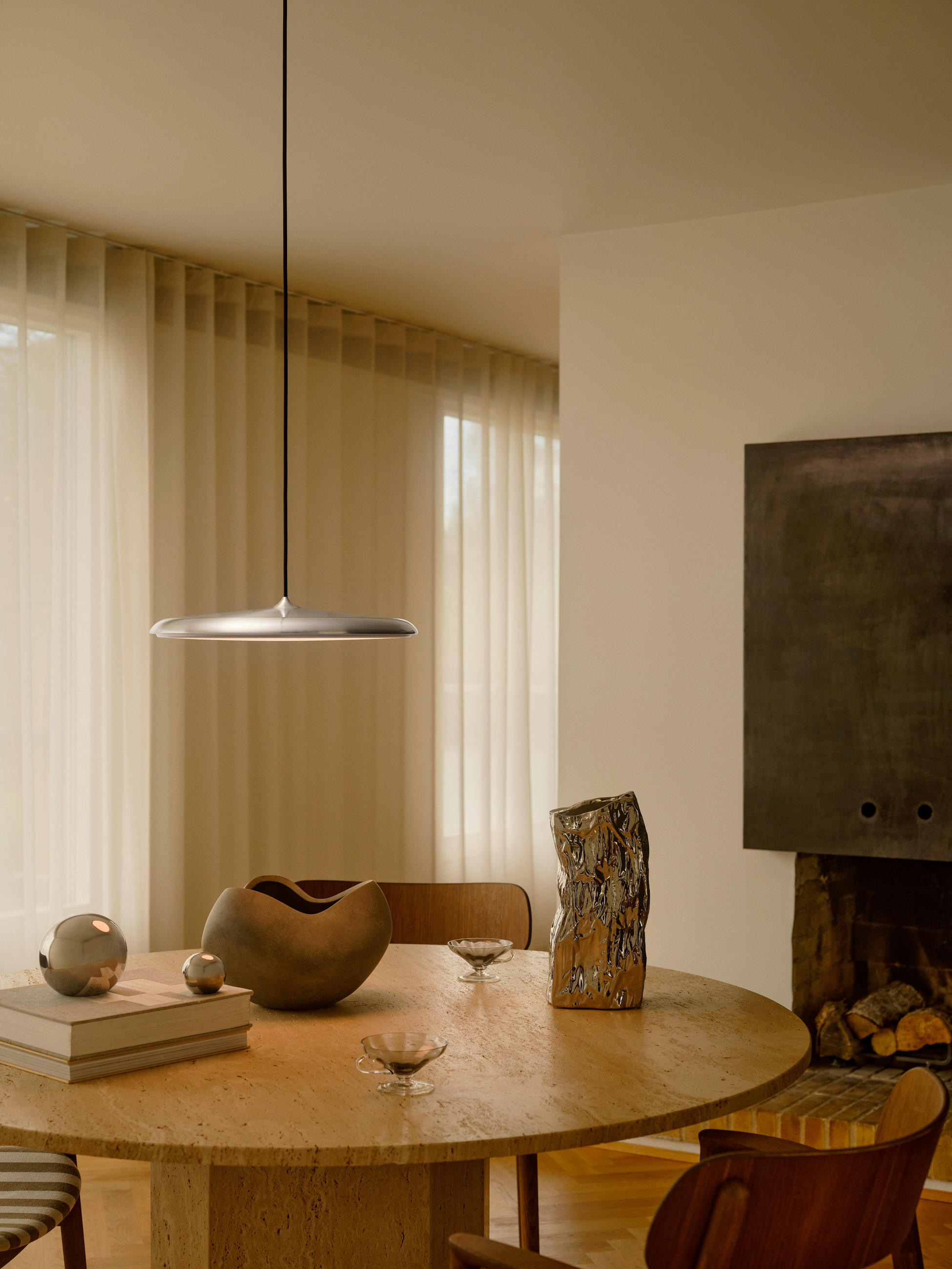 LED-HÄNGELEUCHTE 40/6 cm   - Edelstahlfarben, Design, Metall (40/6cm) - Nordlux