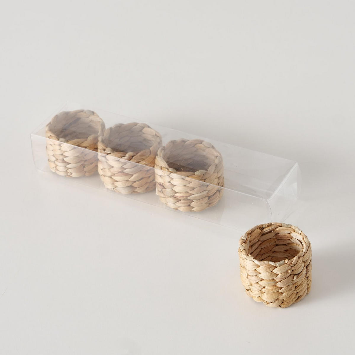 SERVIETTENRING   4 Stück  - Naturfarben, Basics, Naturmaterialien (4,5/3,5cm)