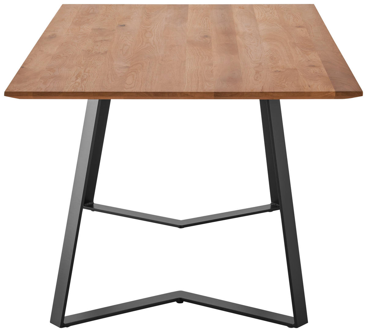 ESSTISCH Eiche massiv rechteckig Eichefarben  - Eichefarben/Schwarz, Design, Holz/Metall (200/100/76cm) - Musterring
