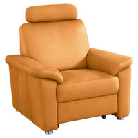 FERNSEHSESSEL in Webstoff Currygelb  - Currygelb/Silberfarben, Konventionell, Textil/Metall (102/91/91-159cm) - Beldomo System