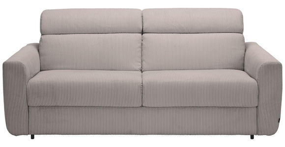 SCHLAFSOFA Cord Hellgrau  - Hellgrau/Schwarz, Design, Kunststoff/Textil (200/84/98cm) - Novel