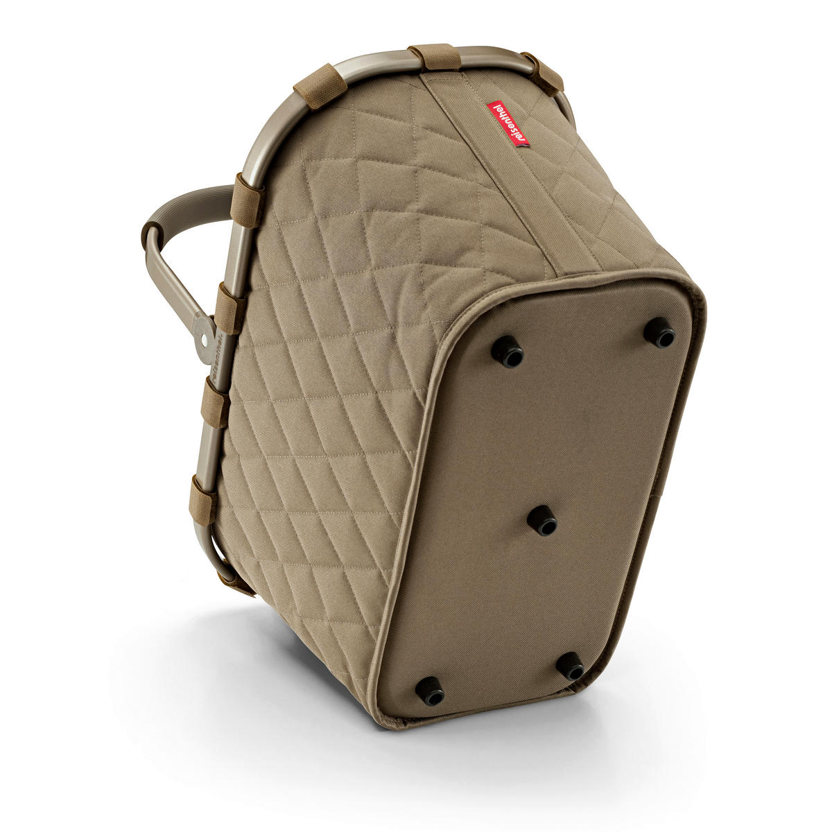 EINKAUFSKORB Rhombus Olive 22 L  - Schwarz/Olivgrün, Basics, Textil (49/29/28cm) - Reisenthel
