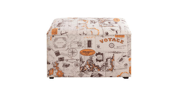 TRUHENBANK in Textil, Holzwerkstoff 65/42/40 cm - Multicolor, Basics, Holzwerkstoff/Textil (65/42/40cm) - Carryhome