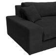 BIGSOFA Struktur, Bouclé Anthrazit  - Greige/Anthrazit, MODERN, Kunststoff/Textil (240/76/125cm) - Landscape