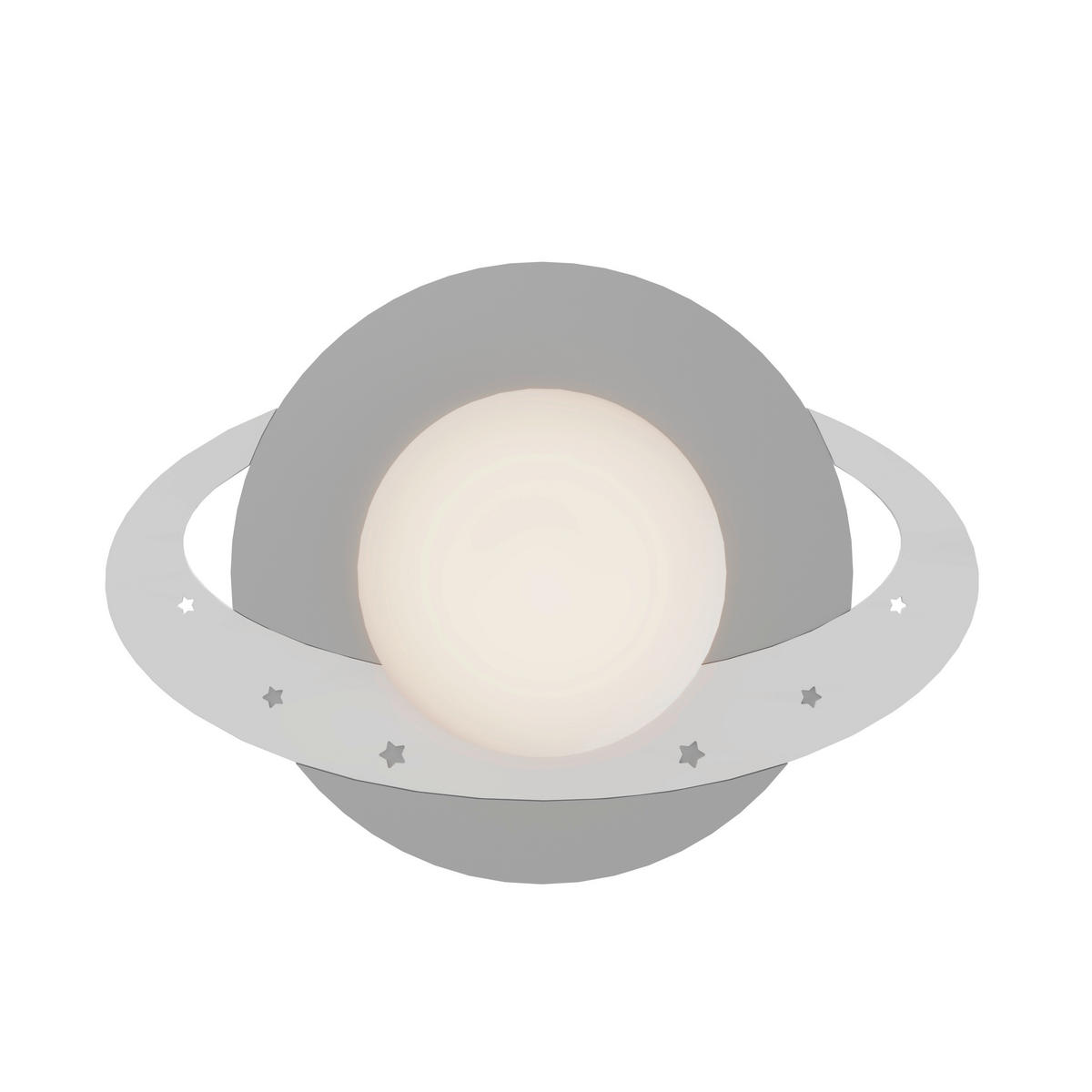 LED-KINDERDECKENLEUCHTE Saturn Starlight 75/50/8 cm   - Weiß, Basics, Holz (75/50/8cm)