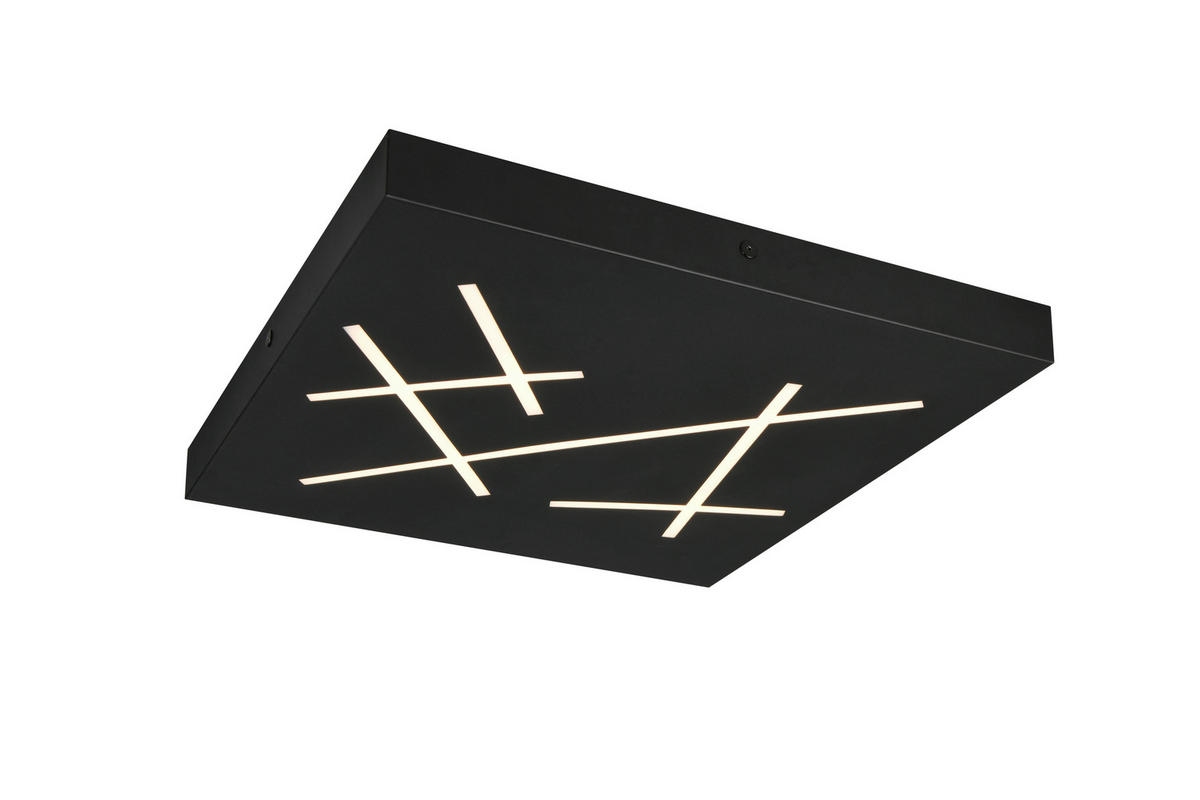 Plafonieră Cu Led - negru, Design, metal (50/50/5cm)