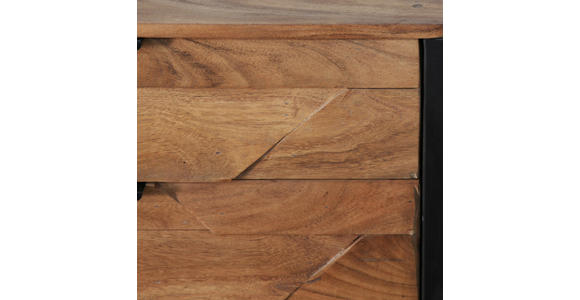 SIDEBOARD 175/86/40 cm  - Schwarz/Akaziefarben, Trend, Holz/Metall (175/86/40cm) - Ambia Home