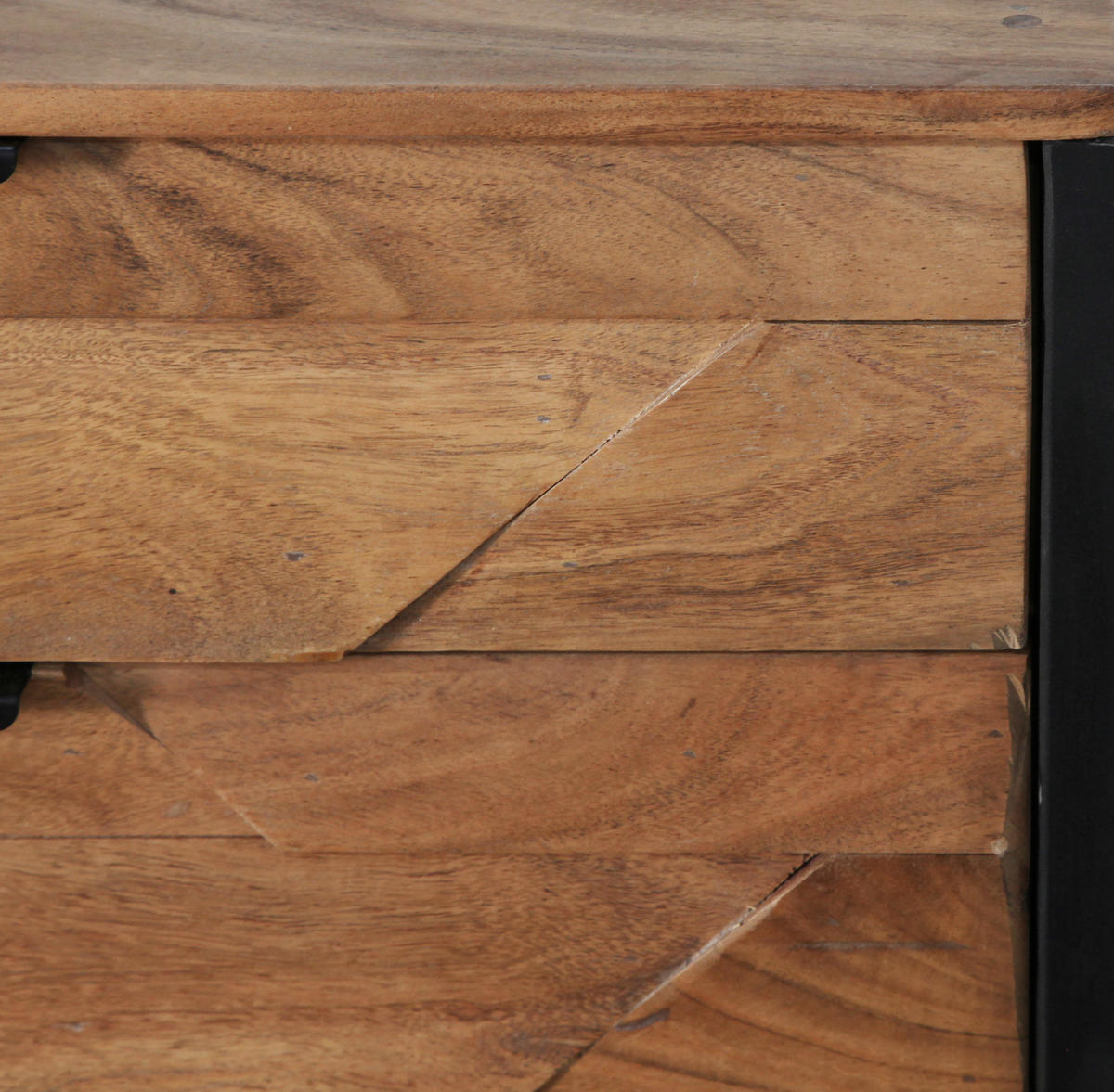 SIDEBOARD  in 175/86/40 cm  - Schwarz/Akaziefarben, Trend, Holz/Metall (175/86/40cm) - Ambia Home