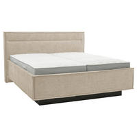 POLSTERBETT gepolstertes Kopfteil, Bettkasten, Lattenroste, Matratzen 180/200 cm  in Beige  - Schieferfarben/Beige, Design, Textil (180/200cm) - Musterring