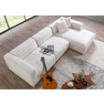 ECKSOFA in Chenille Creme  - Creme/Schwarz, MODERN, Kunststoff/Textil (323/178cm) - Carryhome