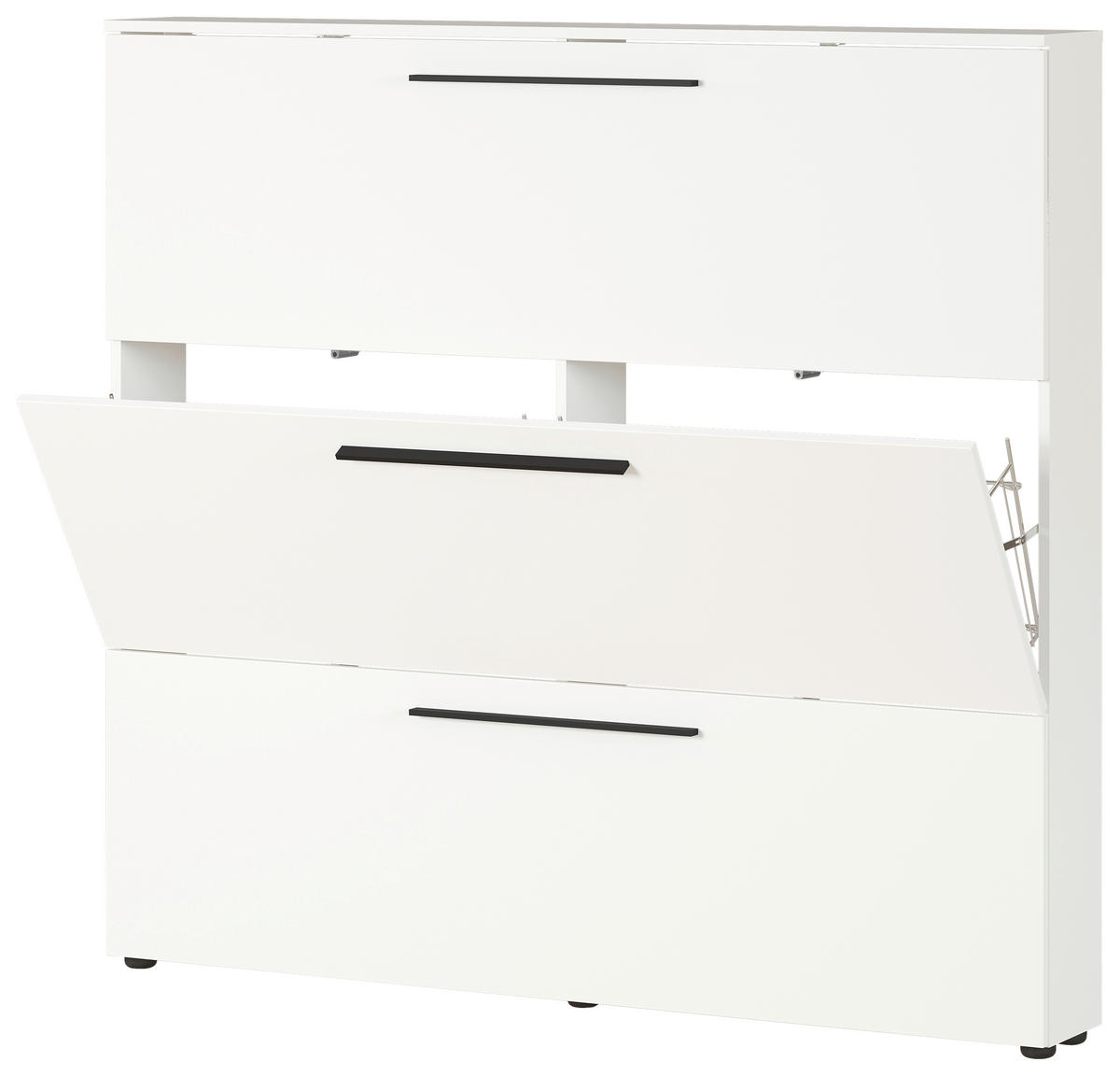 GARDEROBE 4-teilig  in 185/200/19 cm  - Weiss, Basics, Glas/Holzwerkstoff (185/200/19cm)
