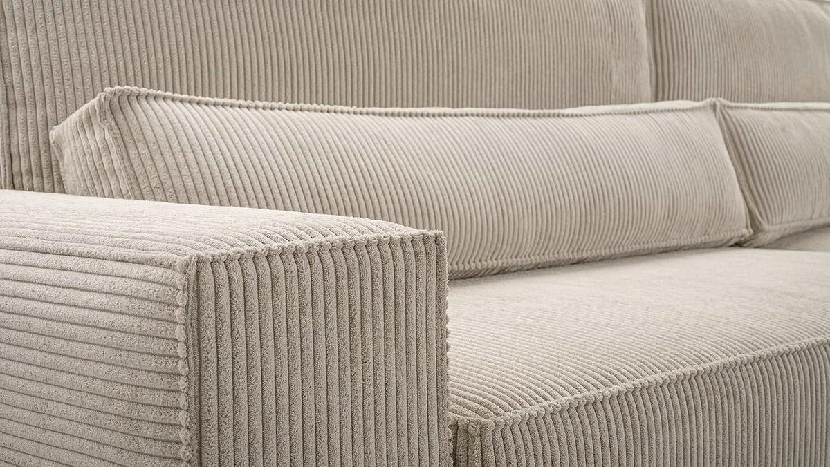 WOHNLANDSCHAFT BRAZIL U in Hellbraun  - Hellbraun/Schwarz, Design, Kunststoff/Textil (200/410/200cm) - MID.YOU
