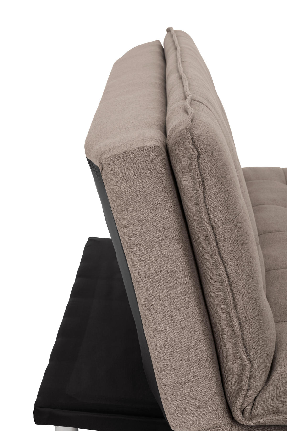 BÄDDSOFFA i linneimitation brun  - brun/silver, Basics, metall/textil (194/87/102cm) - MID.YOU