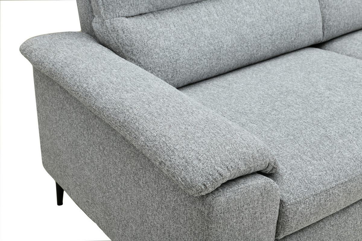 2-SITS SOFFA i textil grå  - svart/grå, Design, metall/textil (193/97/93cm) - P & B