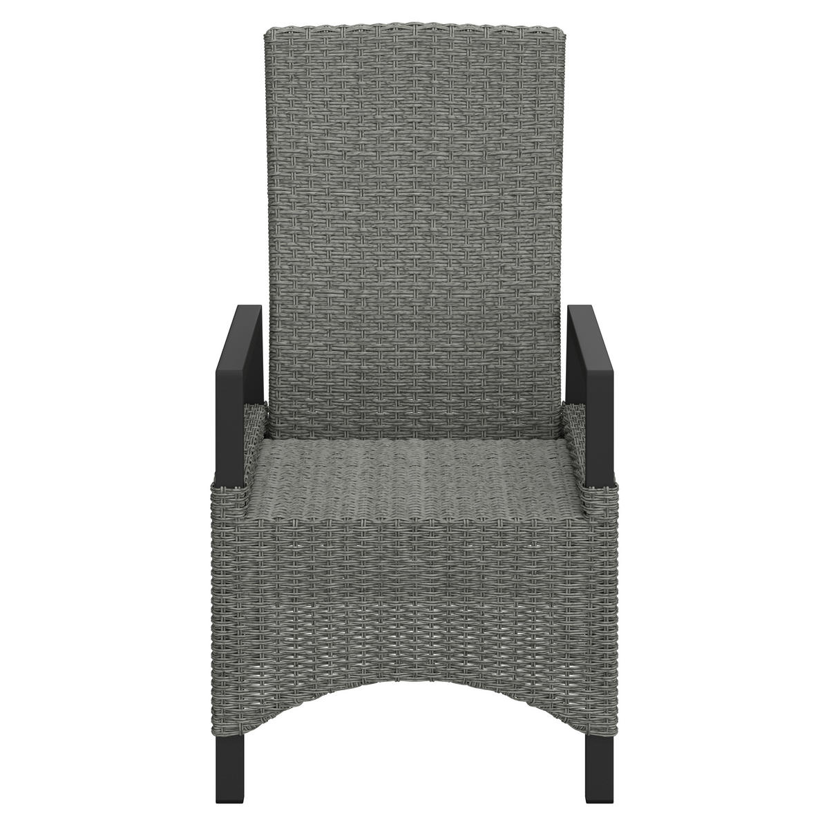 GARTENSESSEL Aluminium Anthrazit, Grau  - Anthrazit/Grau, Design, Kunststoff/Textil (57/110/68cm) - Ambia Garden