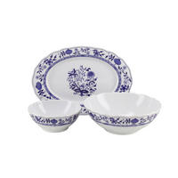 SERVIERSCHALENSET Flora Zwiebelmuster   - Blau/Weiß, Basics, Keramik - Creatable