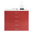 KOMMODE - Chromfarben/Rot, KONVENTIONELL, Holzwerkstoff/Kunststoff (100/84/39.5cm) - Welnova