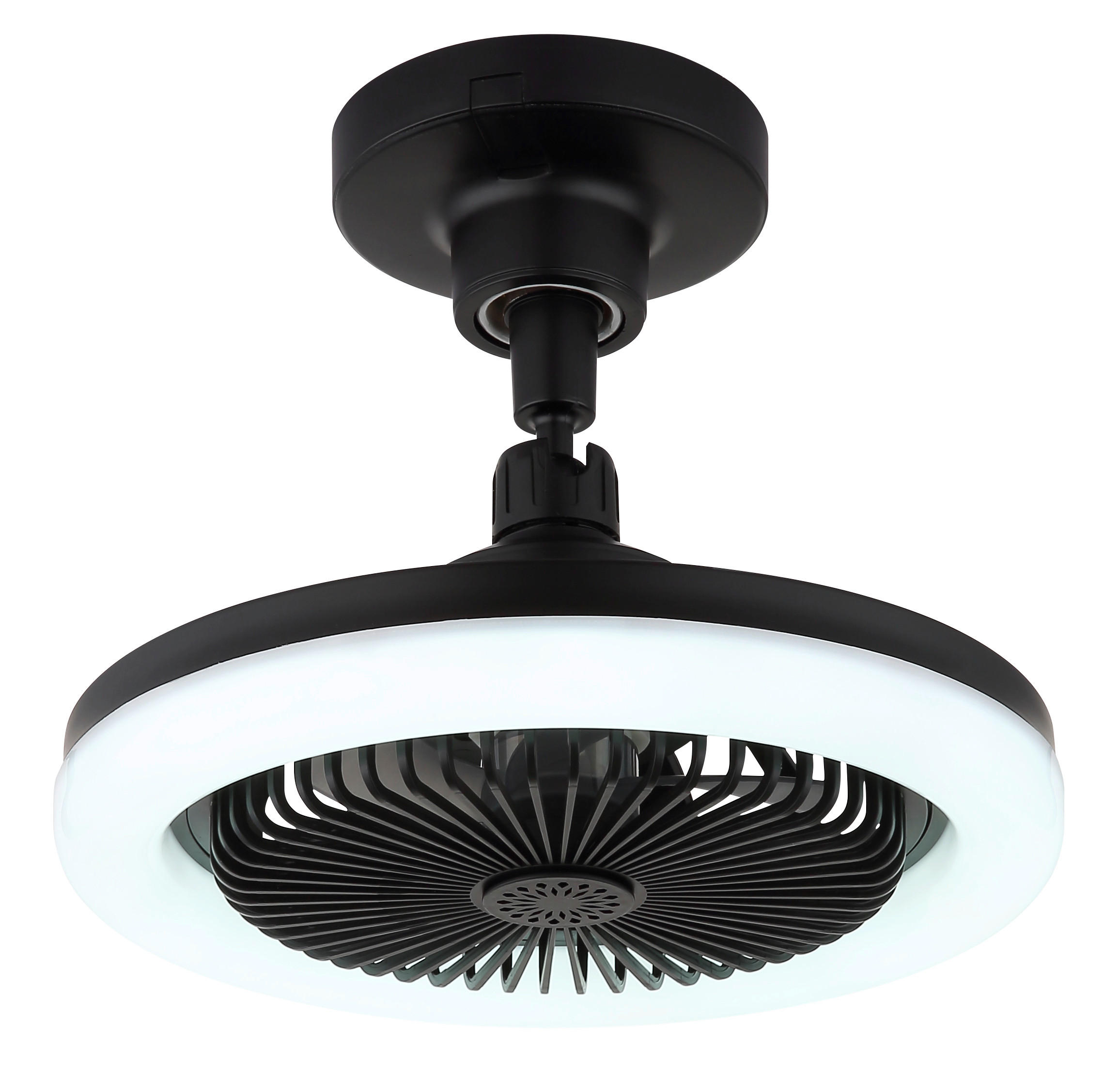 STROPNÍ VENTILÁTOR, 25,8/21,7 cm  - šedá/bílá, Design, plast (25,8/21,7cm) - Globo