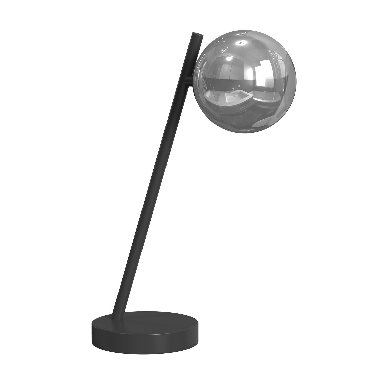 TISCHLEUCHTE PALOMA 20/12/40 cm   - Schwarz, Design, Glas/Kunststoff (20/12/40cm)