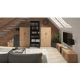 AUFSATZSCHRANK 45/35/40 cm  - Schwarz/Eiche Artisan, MODERN, Holzwerkstoff/Kunststoff (45/35/40cm) - Carryhome