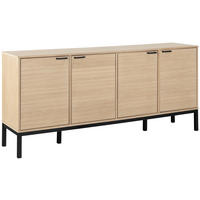 SIDEBOARD 180/80/40 cm  - Eichefarben/Schwarz, Trend, Holz/Holzwerkstoff (180/80/40cm)