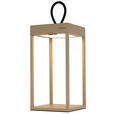 AKKU-TISCHLEUCHTE Miami 15/15/30 cm  - Sandfarben, KONVENTIONELL, Kunststoff/Metall (15/15/30cm) - Dieter Knoll