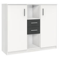 SIDEBOARD  122/105/41 cm 2 Schublade(n)  - Alufarben/Graphitfarben, KONVENTIONELL, Holzwerkstoff/Kunststoff (122/105/41cm) - Boxxx