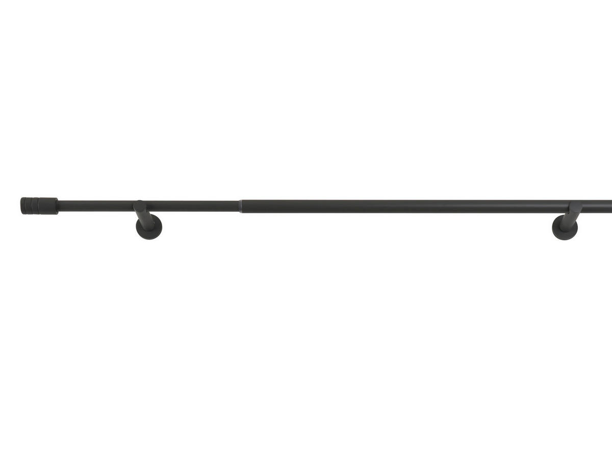VORHANGSTANGENSET 120 cm  - Dunkelgrau, Basics, Metall (120cm)