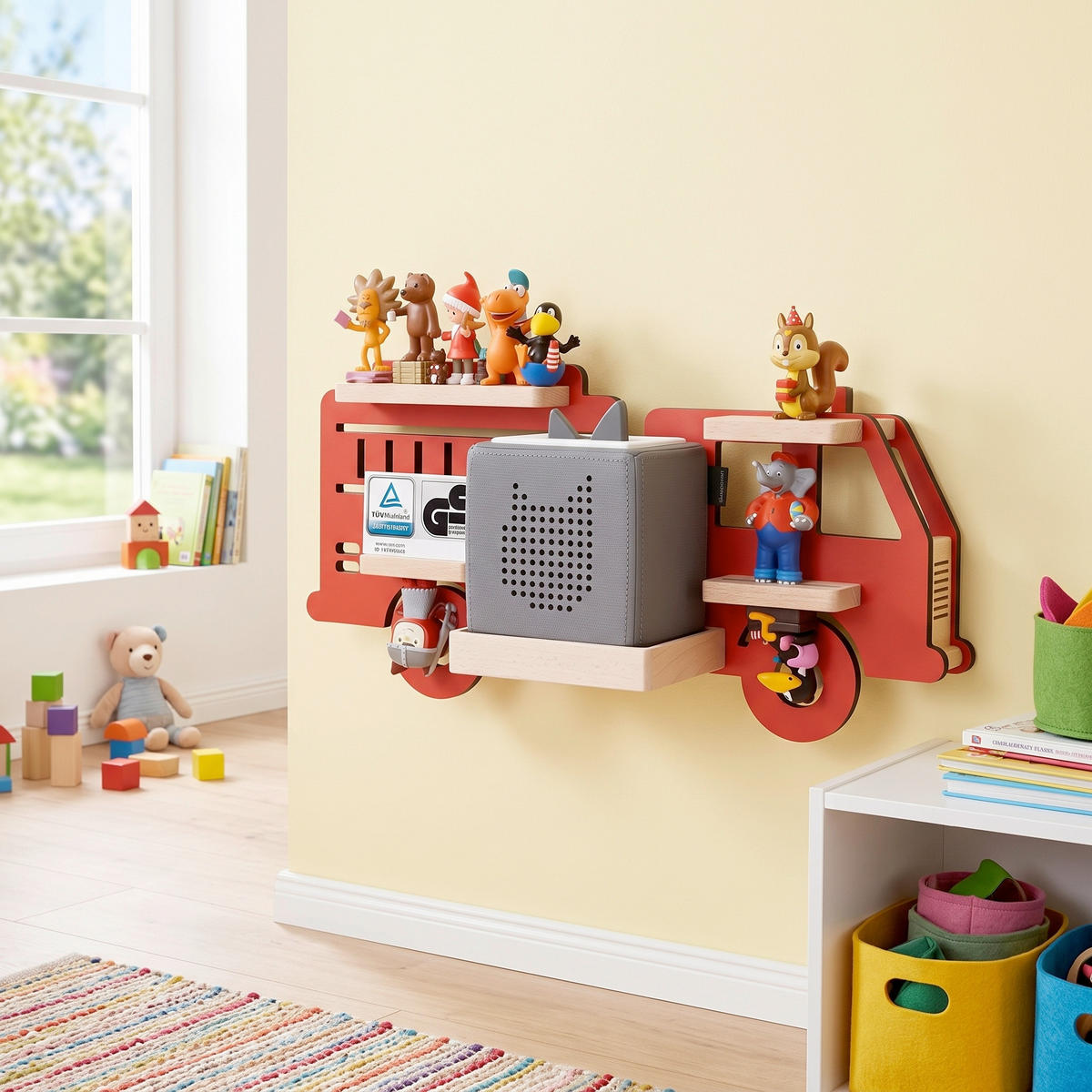 KINDERREGAL  - Rot, Modern, Holzwerkstoff (47/22/19cm) - Livetastic