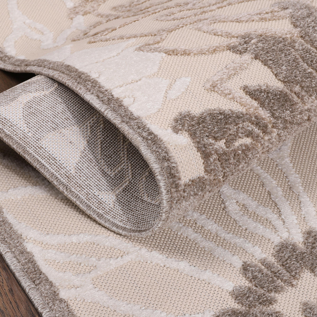 TEPIH ZA UNUTAR./VANJ. UPORAB 80/150 cm   smeđa, krem, bež  Floral  - bež/smeđa, Lifestyle, tekstil/plastika (80/150cm)