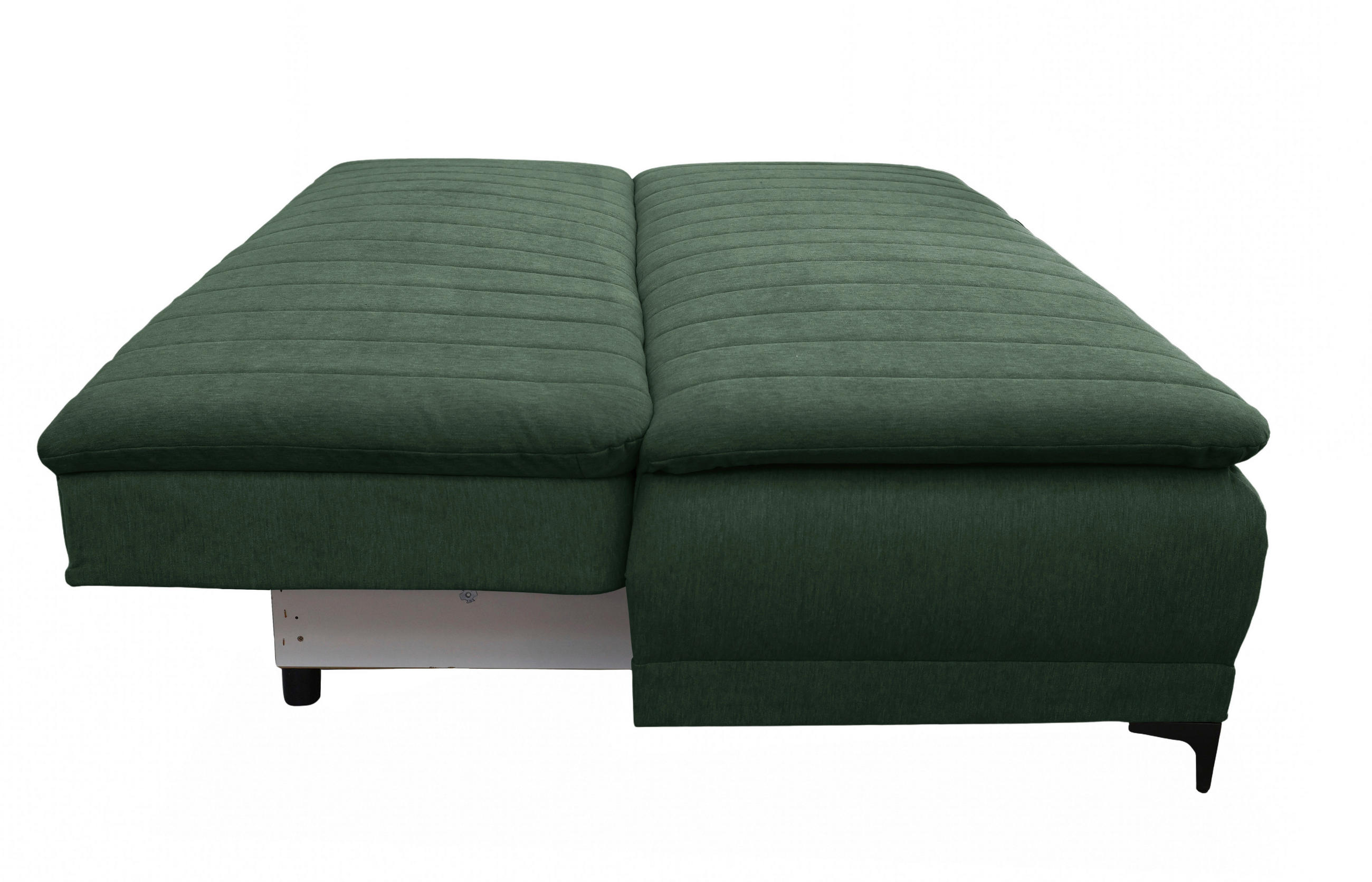 SCHLAFSOFA  mit Liegefunktion Flachgewebe Grün  - Schwarz/Grün, Basics, Textil/Metall (202/98/78cm) - Livetastic