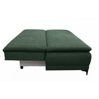SCHLAFSOFA  mit Liegefunktion Flachgewebe Grün  - Schwarz/Grün, Basics, Textil/Metall (202/98/78cm) - Livetastic
