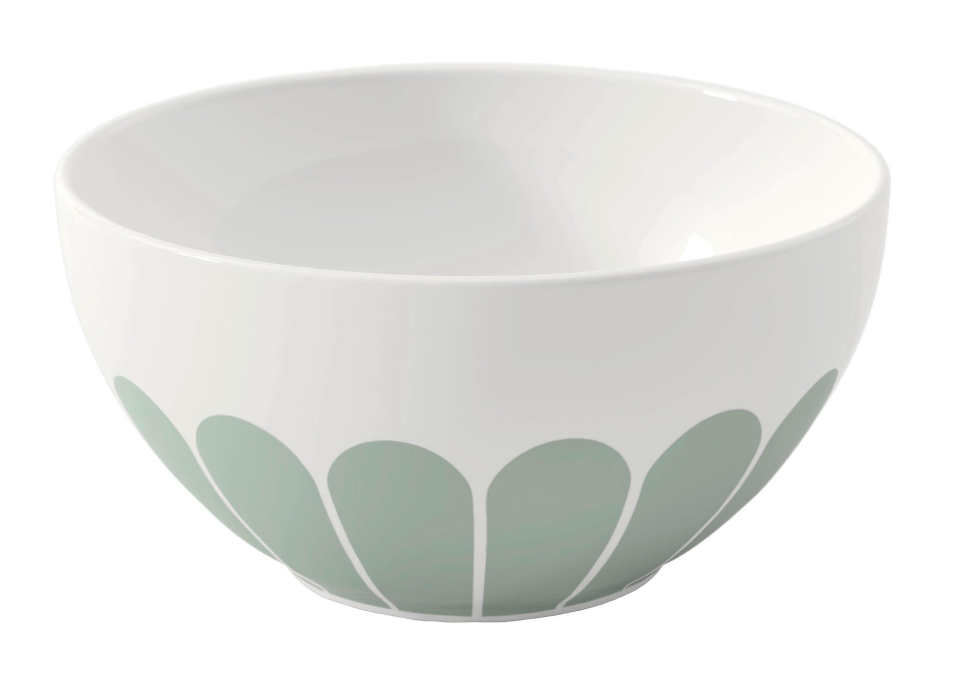 MÜSLISCHALE Fleur Vert  - Salbeigrün/Weiß, MODERN, Keramik (14/7cm) - Villeroy & Boch