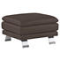 Ecksofa Echtleder Rücken echt - Dunkelbraun/Alufarben, KONVENTIONELL, Leder/Metall (246/220cm) - Celina Home