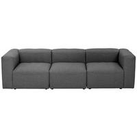 3-SITZER-SOFA Anthrazit  - Anthrazit, Design, Kunststoff/Textil (275/73/100cm) - Max Winzer