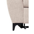 ECKSOFA Creme Velours  inkl. Bettkasten, Schlaffunktion, Rücken echt, Kopfteilverstellung, Liegefläche im Originalstoff  - Creme/Schwarz, KONVENTIONELL, Textil/Metall (255/217cm) - Carryhome