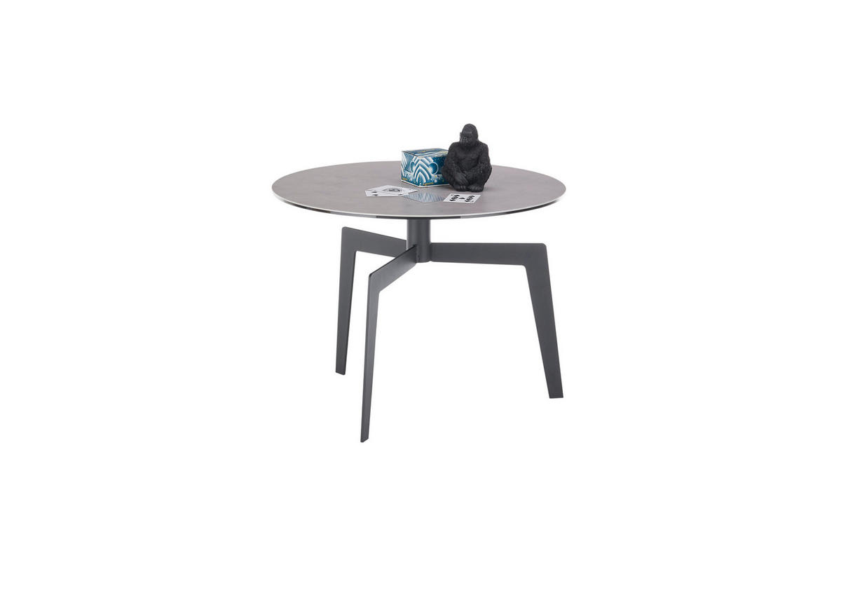 COUCHTISCH in Keramik 60/60/45 cm  - Schwarz/Grau, Design, Keramik/Metall (60/60/45cm) - Boxxx