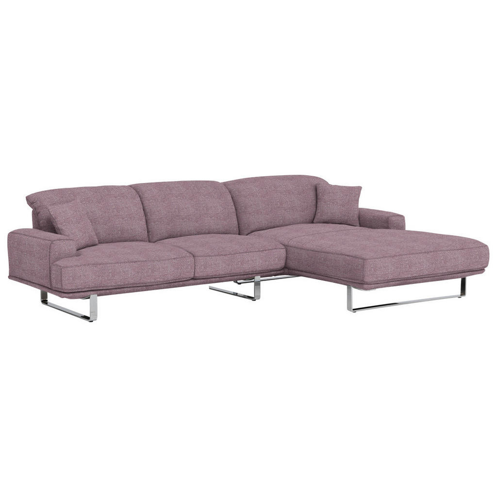 Thumbnail - Dieter Knoll Ecksofa, Flieder, Textil, 3-Sitzer, Ottomane rechts, L-Form, 304x184 cm, Typenauswahl, Fußauswahl, Lederaus...