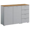 SIDEBOARD 120/81/42 cm Grau, Eichefarben  - Eichefarben/Alufarben, Trend, Holzwerkstoff/Kunststoff (120/81/42cm) - Stylife