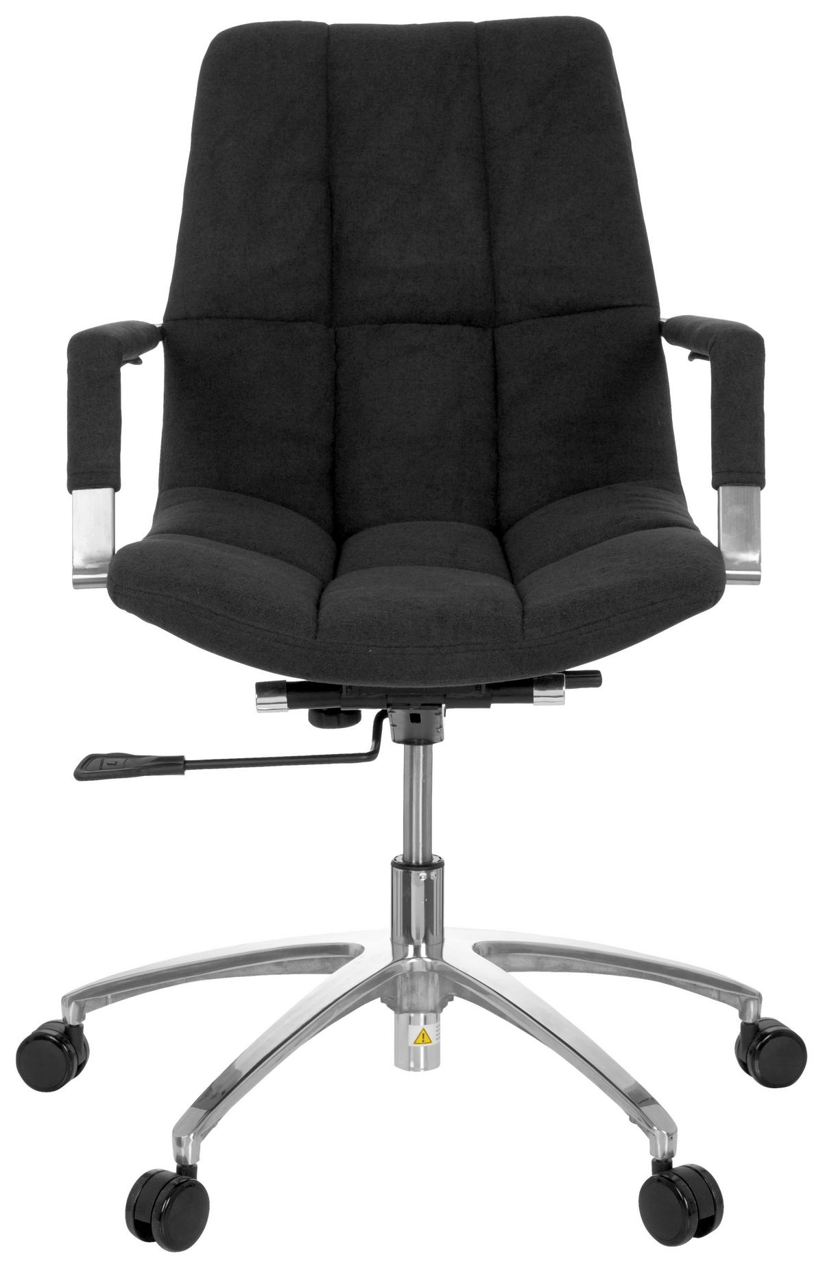 OTOČNÁ ŽIDLE, plochá tkanina, černá, barvy stříbra - černá/barvy stříbra, Moderní, kov/textil (58/102/60cm) - MID.YOU