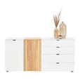 SIDEBOARD Weiß, Eichefarben 172,5/79,5/42 cm - Eichefarben/Anthrazit, Design, Holz/Holzwerkstoff (172,5/79,5/42cm) - Novel