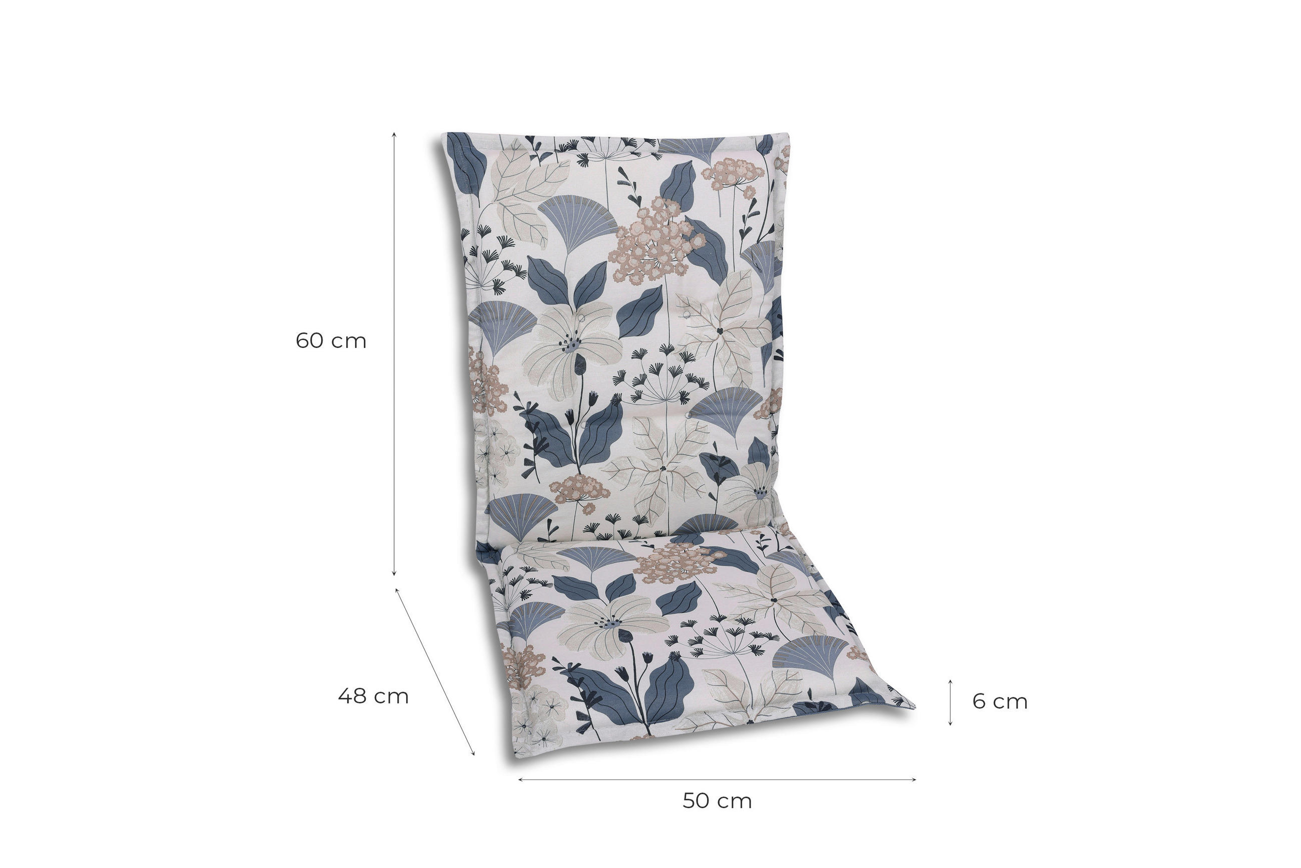 SESSELAUFLAGE Floral  - Beige, Basics, Textil (50/108cm)