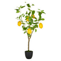 KUNSTPFLANZE  - Gelb/Braun, Basics, Kunststoff (21/90/21cm)