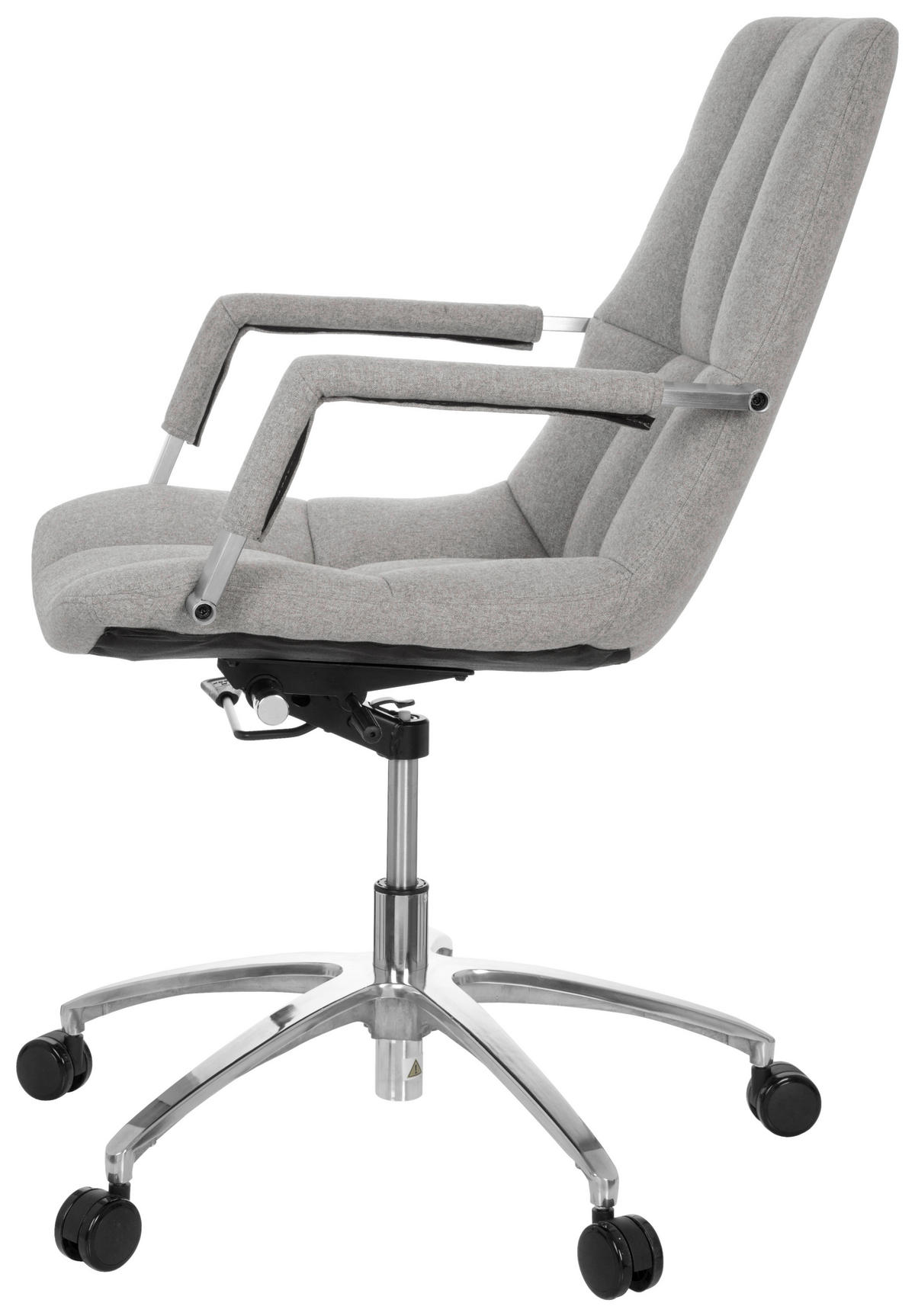 OTOČNÁ ŽIDLE, plochá tkanina, barvy stříbra, světle šedá - barvy stříbra/světle šedá, Moderní, kov/textil (58/102/60cm) - MID.YOU