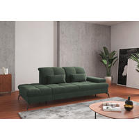 RÉCAMIERE Grün Flachgewebe  - Schwarz/Grün, KONVENTIONELL, Textil/Metall (231/90/122cm) - Sit & More
