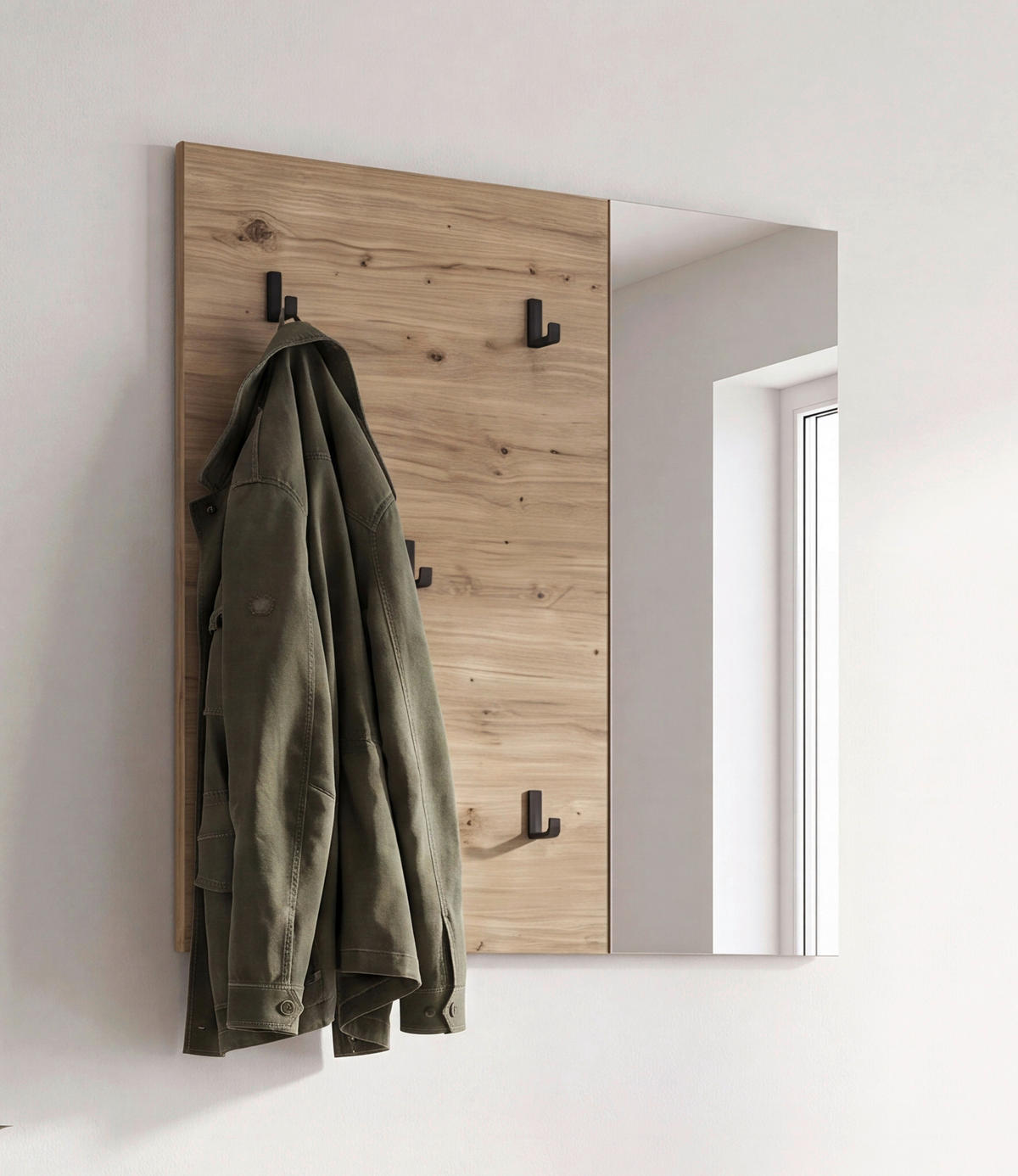 GARDEROBENPANEEL  in 80/80/6 cm  - Eiche Artisan, Design, Holzwerkstoff (80/80/6cm) - MID.YOU