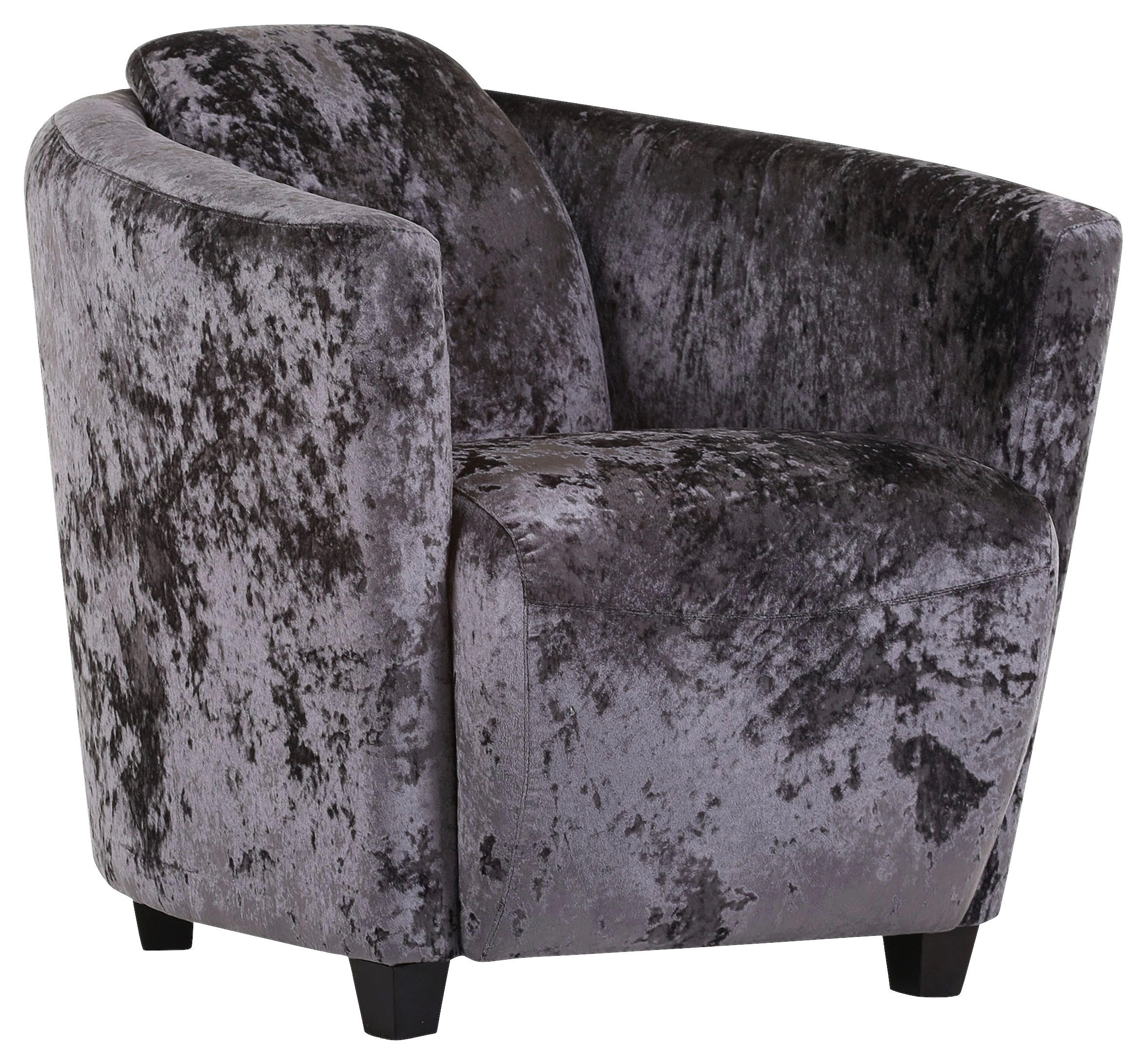 COCKTAILSESSEL Mikrofaser - Braun, Design, Holz/Textil (72/72/85cm)