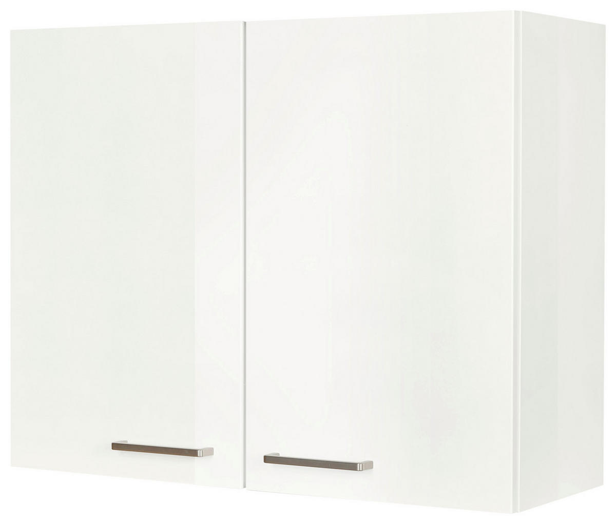 KÜCHENOBERSCHRANK 90/72/35 cm  in Weiß Hochglanz  - Edelstahlfarben/Weiß Hochglanz, MODERN, Holzwerkstoff (90/72/35cm) - Nobilia